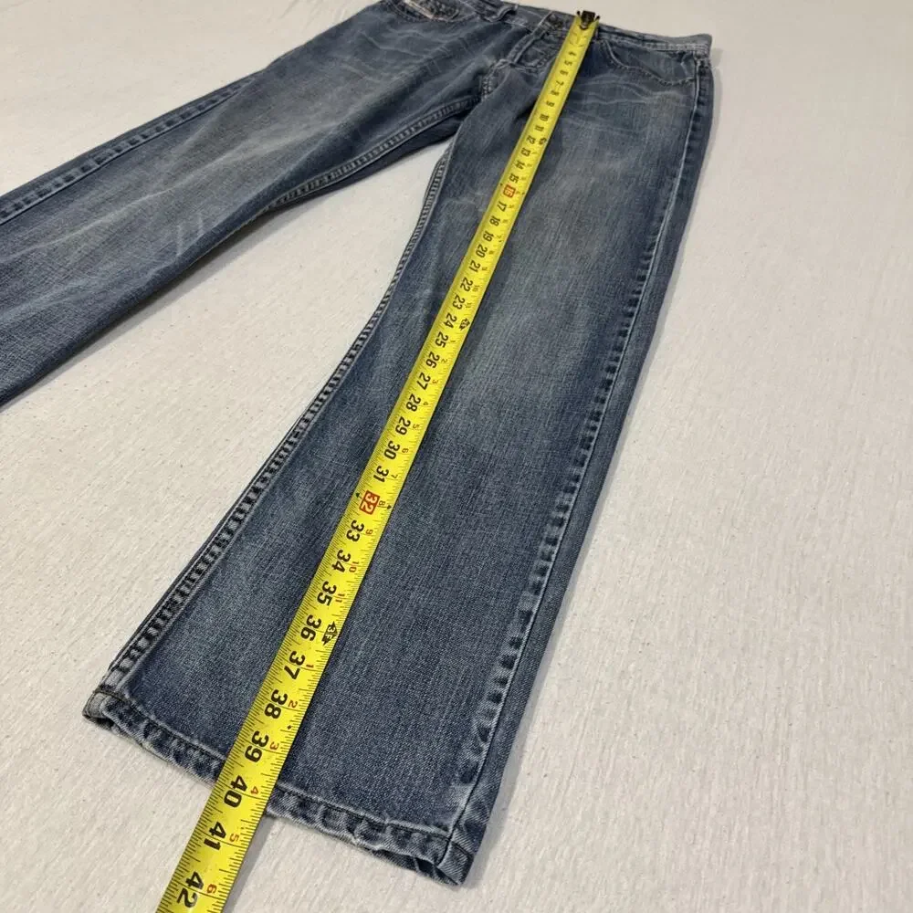 Diesel Straight Mens 32x32 Blue Jeans Wash Cowboy Western Nice Fade EUC